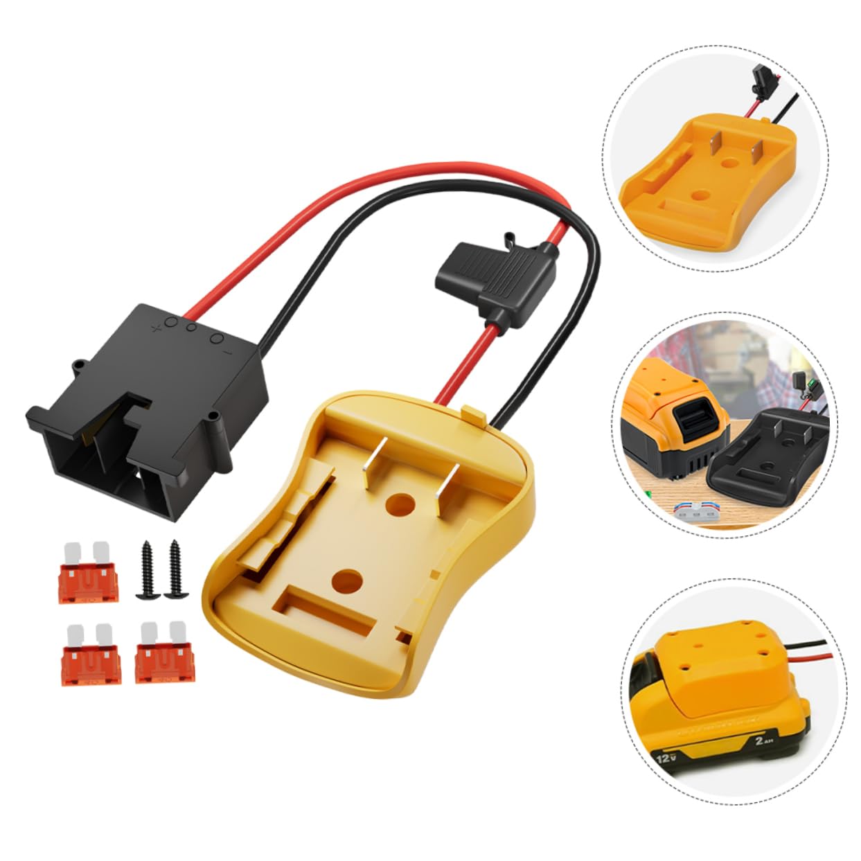 SHINEOFI 5 Pezzi Adattatore Batteria Convertitore Caricabatterie Adattatore Di Alimentazione Adattatore Del Connettore Di Alimentazione Adattatore Fai Da Te Adattatori Ottone