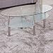 Produktbild Euro Tische Couchtisch Glas mit 8mm Sicherheitsglas & Facettenschliff - Glastisch perfekt geeignet als Beistelltisch/Wohnzimmertisch (98x58x42cm, Klar/Satiniert)