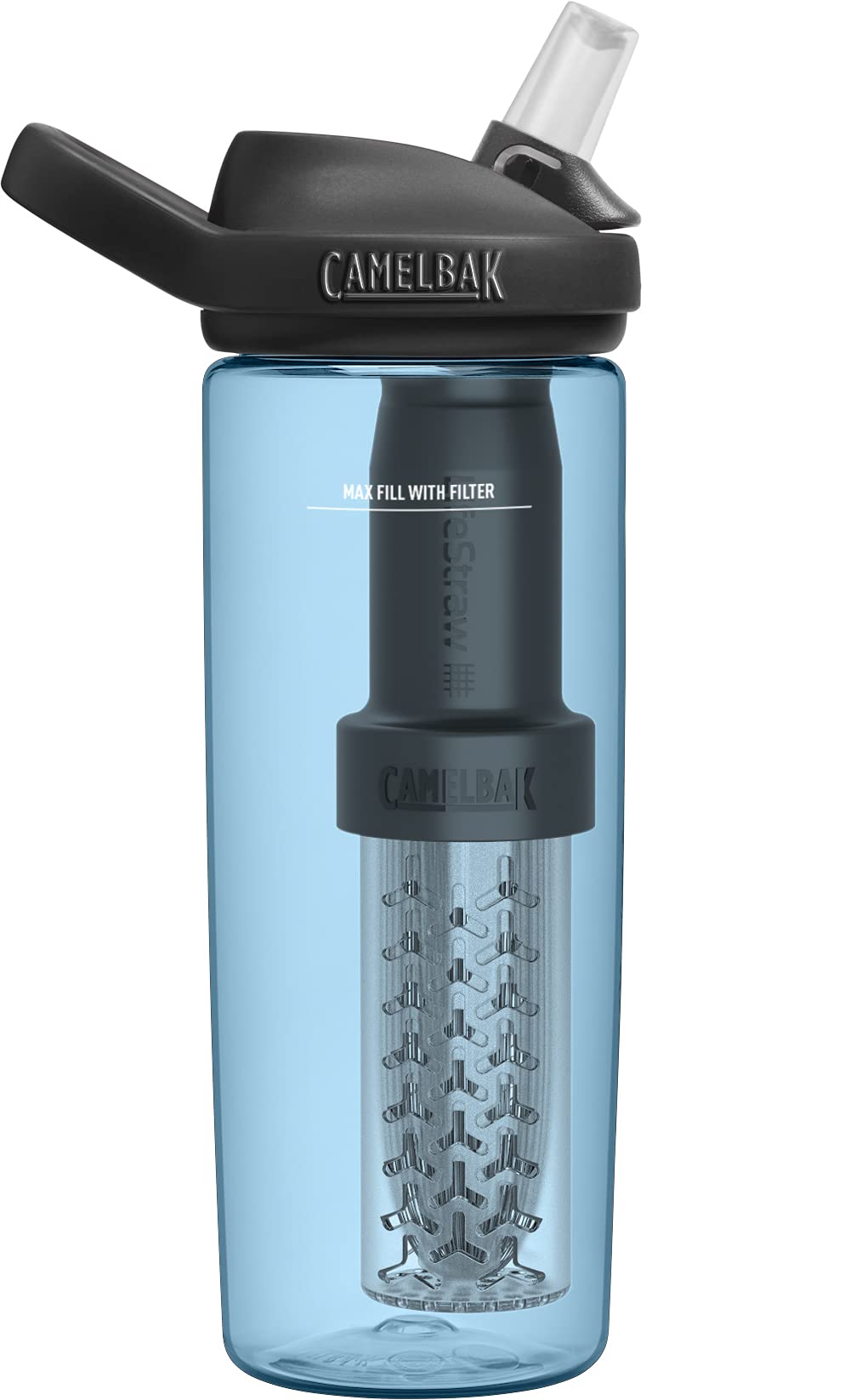 CAMELBAK Eddy+ gefiltert durch Lifestraw Water Bottle Echtes Blau