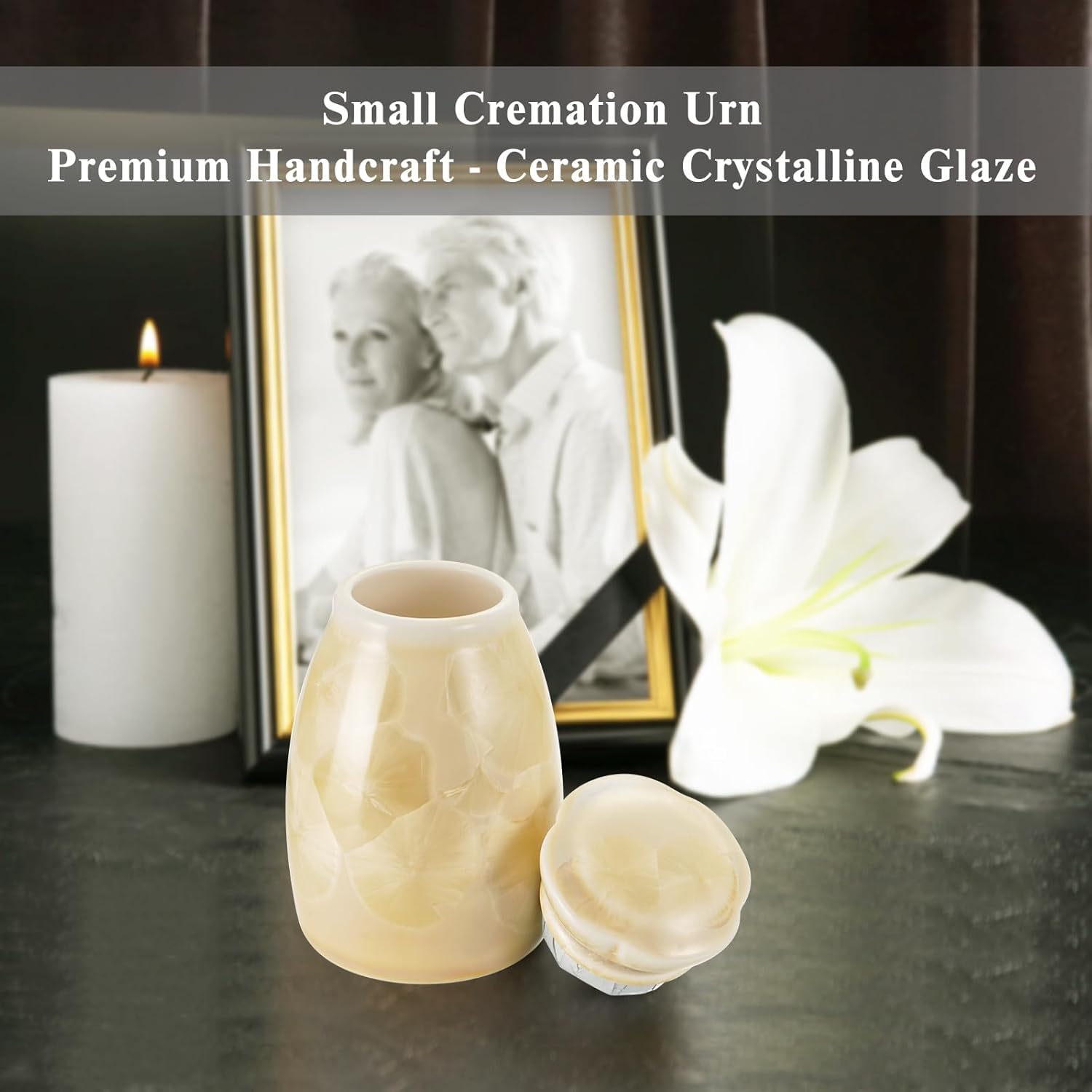 SOITIS Small Urns for Human Ashes Ceramic Keepsake Urn, Mini Urns for Ashes, Memorial Urns for Funeral or Home Cremation Urns for Human Ashes for Women Man - Image 9