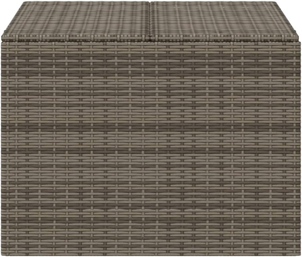 Garden Storage Box Grey PE Rattan Outdoor Furniture Storage Boxes