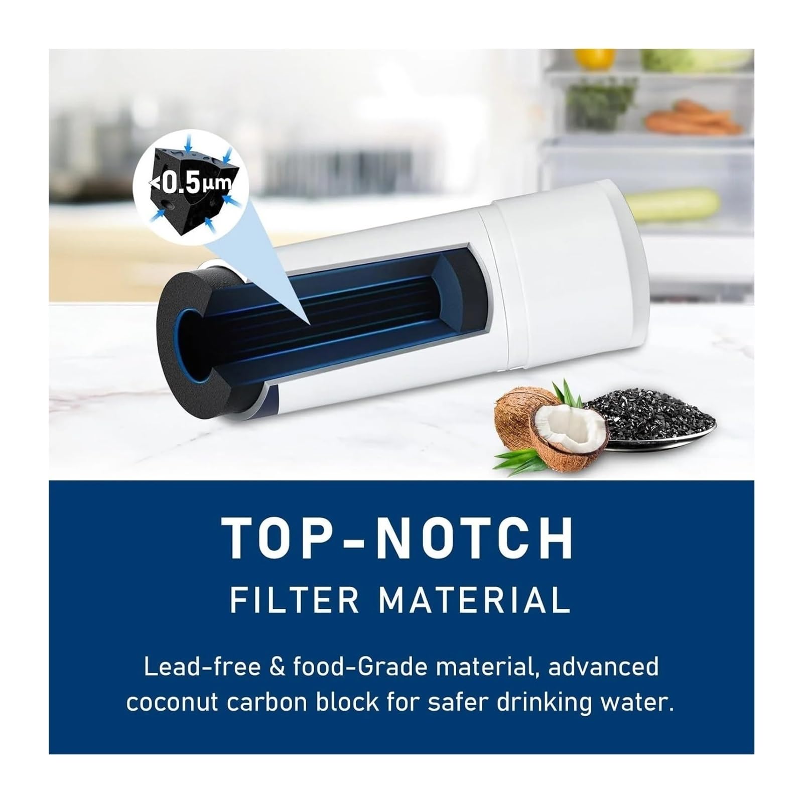 Compatibile Per Whirlpool EDRARXD1 EDRARXD1B Filtro Acqua Frigorifero