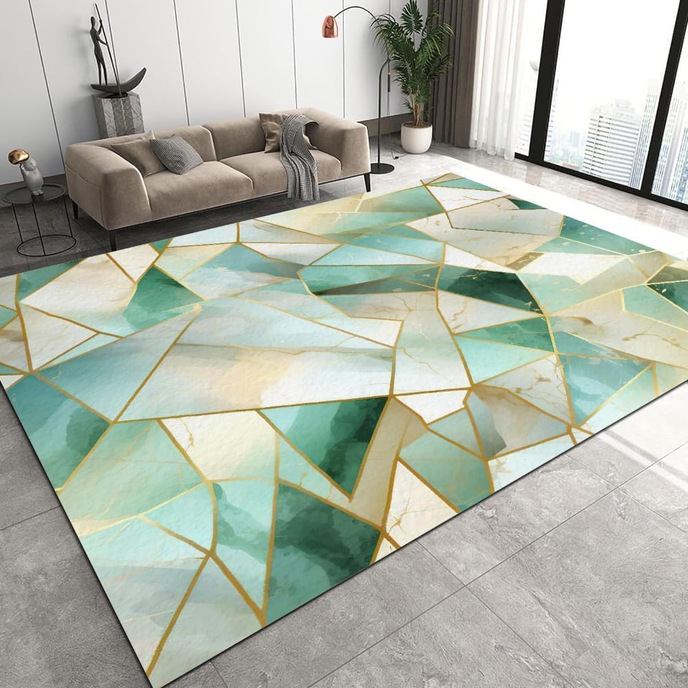 Tapis de salon antidérapant grand format doux et résistant pour intérieur et extérieur
