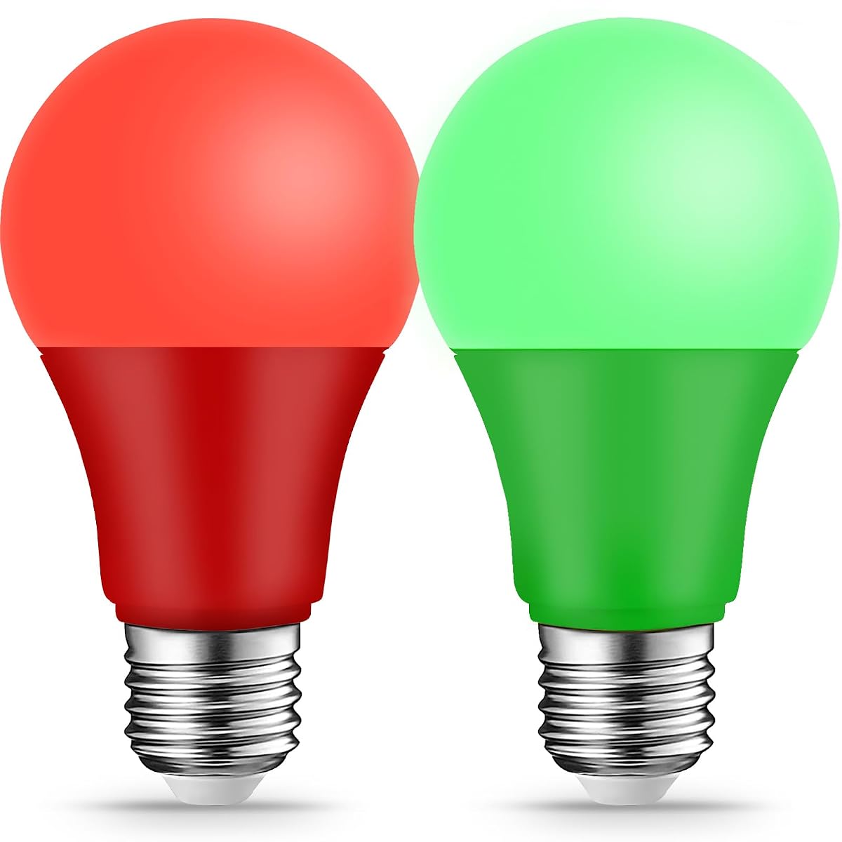 Kqhben Red Light Bulb Green Light Bulbs Colored Bulb, 9W (6W Equivalent), E26