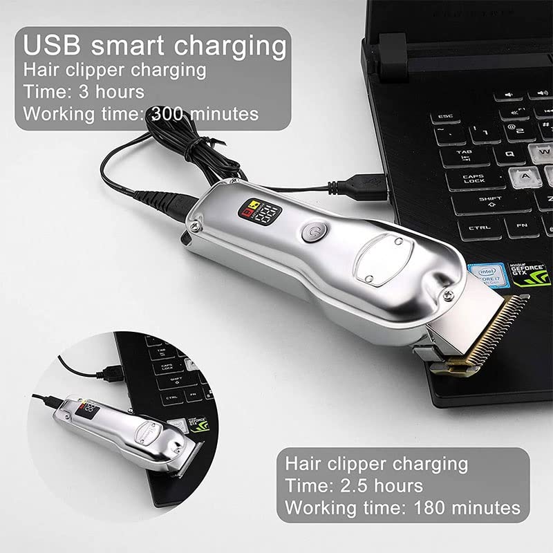 Vista 2 de Cortapelos para hombres, máquina de corte de pelo profesional ajustable para hombres, barbería eléctrica para barba, máquina de corte de pelo