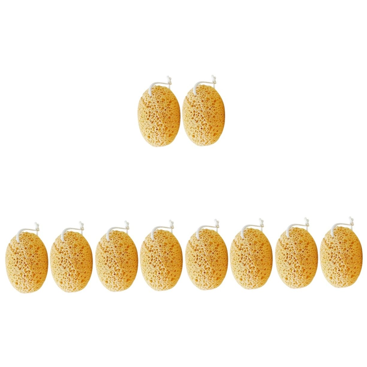 Healeved 10pezzi Spugna Da Bagno Esfoliante Per Doccia Scrubber Morbido Spugna Con Design Ergonomico e Adesione Per Pulizia e Massaggio Della