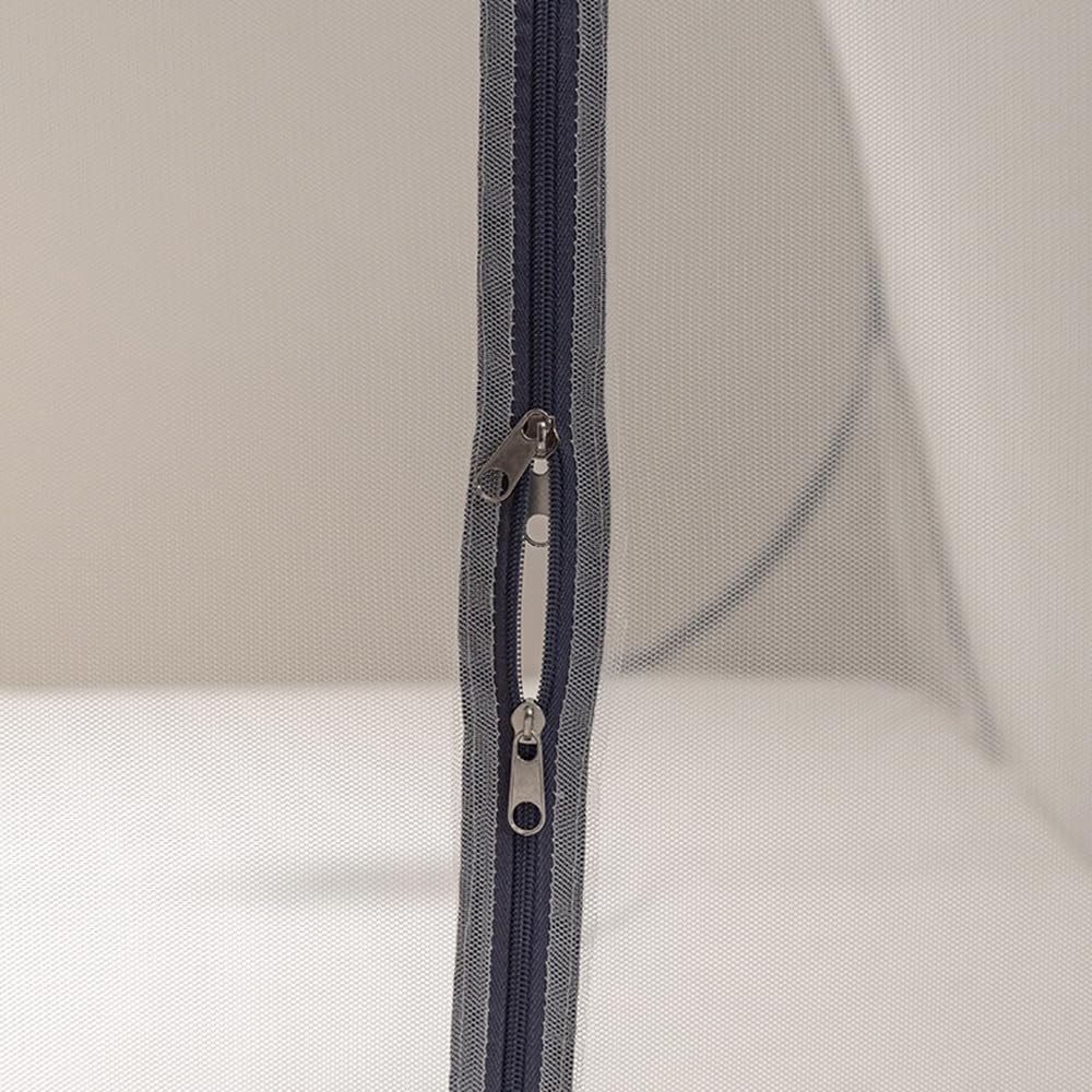 Tente moustiquaire pop-up pour lits avec fond, baldaquin de lit, moustiquaire portable et pliable pour chambre à coucher et voyage en plein air (gris, simple)