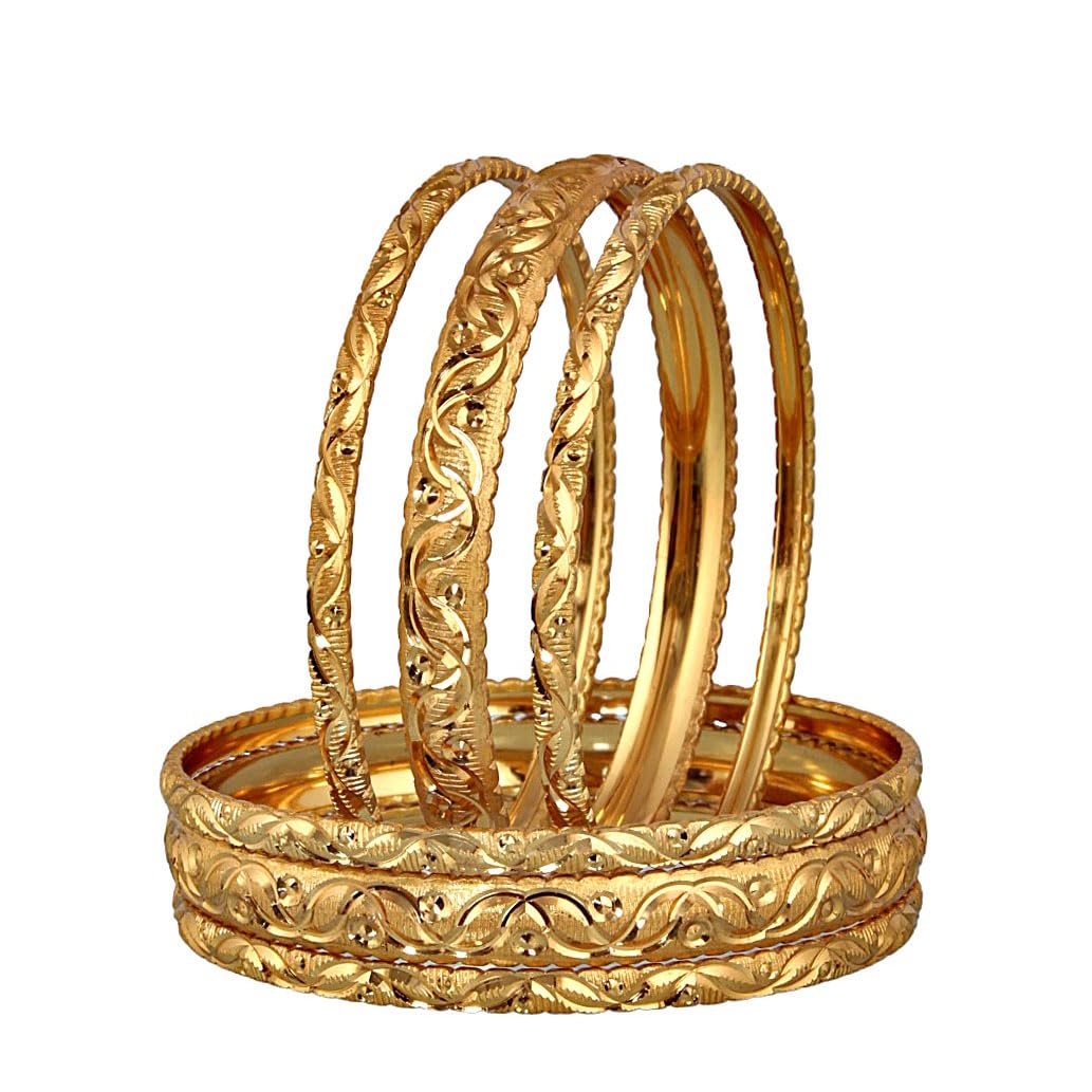 Lucky Jewellery Gold Plated Designer Golden Color Traditional Ethnic 6 Pcs. Bangles Set for Women (274-J1BG-614B-6-26) (B0CWD9GHTX) Amazon Price History, Amazon Price Tracker