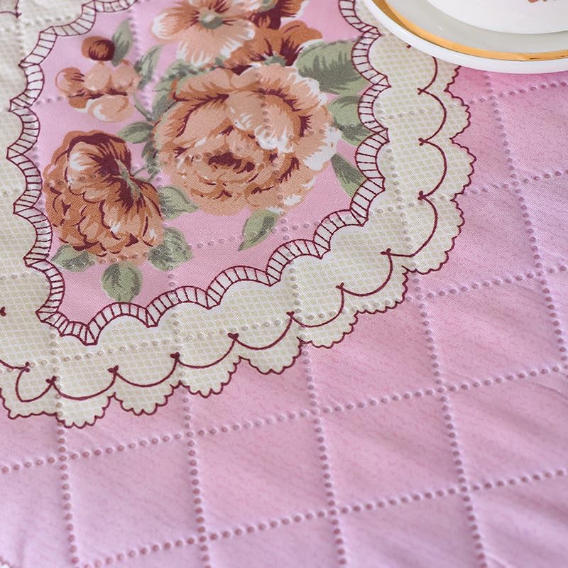 Tissu multi-usage et nappe de table basse rectangulaire avec bord en dentelle - 2