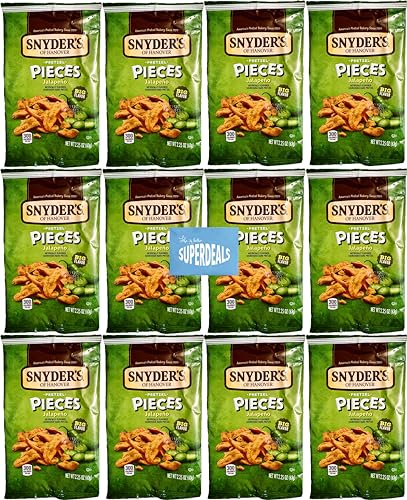 Image of Snyder's of Hanover Pretzel Pieces, Jalapeno, 2.25 oz Pack of 12 bundled by SUPERDEALS with mystery gift in every order