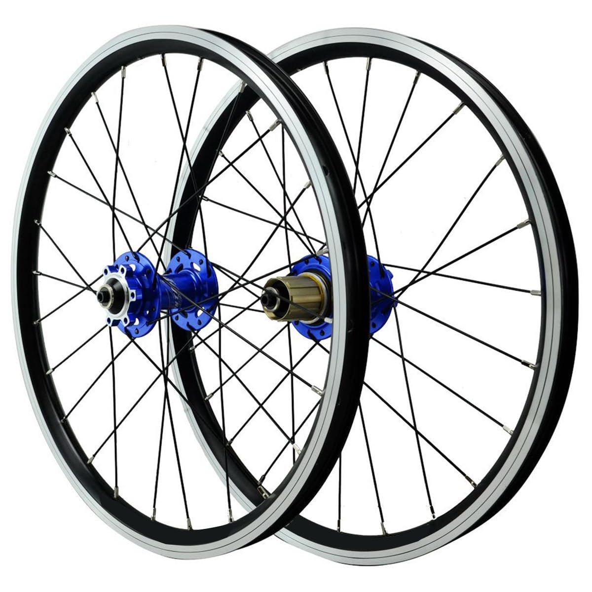 ZXGSXIOU 20 Inch Wheelset 406/451 Rims Disc Brake Folding Bikes Sealed Bearing Hubs 24H Support 7-12 Speed Cassette QR Wheel Set
