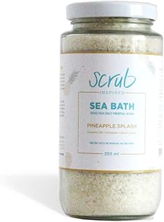 Bath Salts | Pineapple, Coconut Milk, Orange | Dead Sea Bath Salt Soak | Epsom Salt Soak | All natural, Made in Canada, Vegan skincare | Soothe skin, relaxing bath | 355 ml