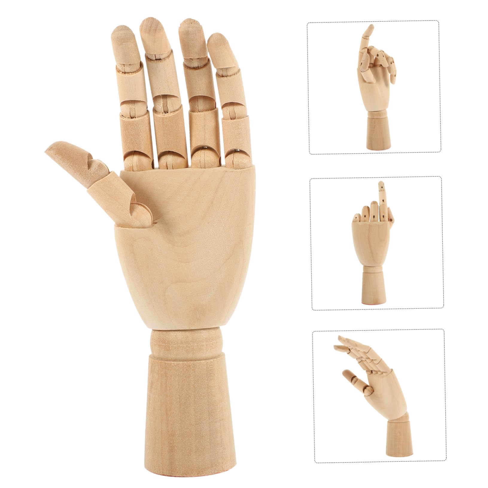 Garneck Flexible Joint Hand Model Artistic Wood Hand for Sketching Movable Mechanism Figure Hand Sketch Model