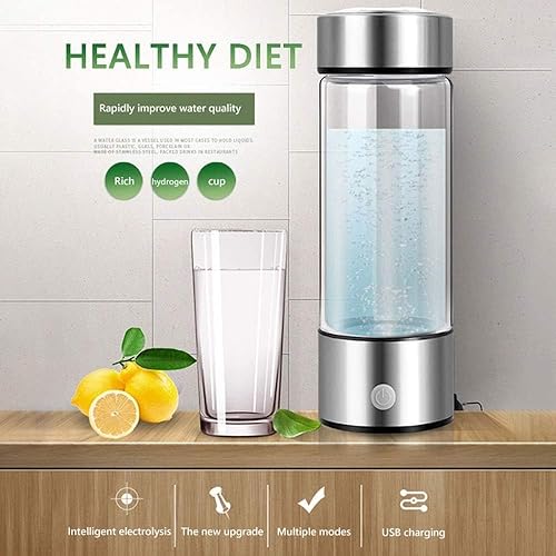 Miniatura 2 de Generador ionizador alcalino rico en hidrógeno Generador de electrólisis recargable por USB, botella de ionización, taza alcalina débil Copa
