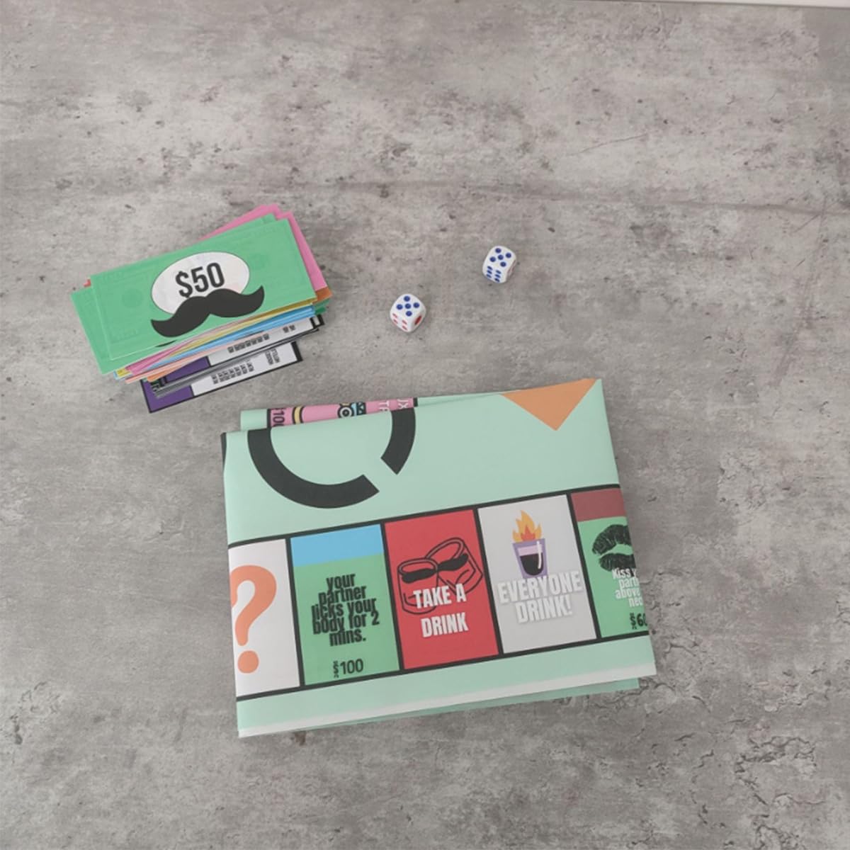 Paarspiel-Brettspiel 'Couple Adult Opoly' – Mit Aufgabenkarten & Spielmünzen – Fördert Kommunikation & Spaß Zu Zweit