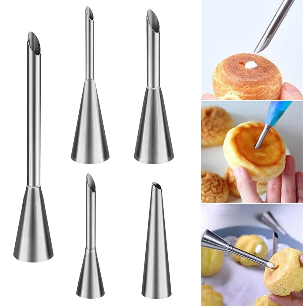 Lot De 6 Grandes Douilles à Pâtisserie Professionnelles (580, 2D, 2C, 1M, 1A, 6B) Pour Poche à Douille - Décoration Et Préparation De Cupcakes, Gâteaux, Beignets, Croquettes