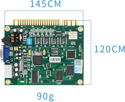 Miniatura 4 de BLEE Videojuego clásico de la arcada 60 en 1 tablero de Jamma del PWB para la salida VGA del CGA