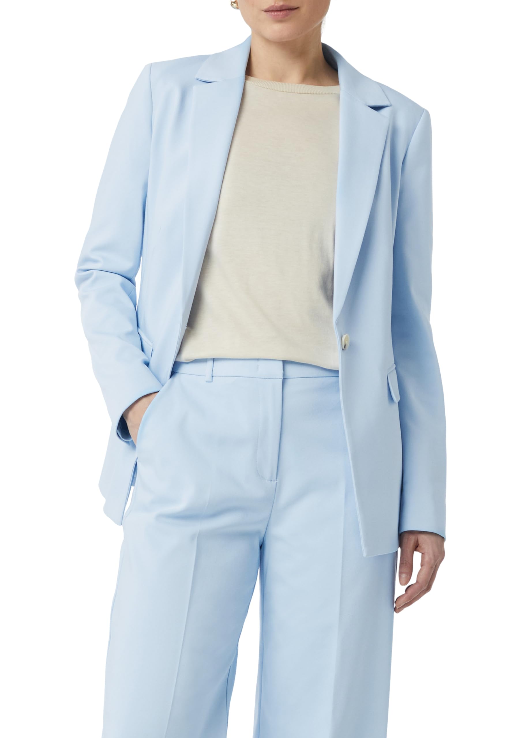 Comma Jackenblazer Jacket Blazer – Damen, Tailliert, Canal Blue