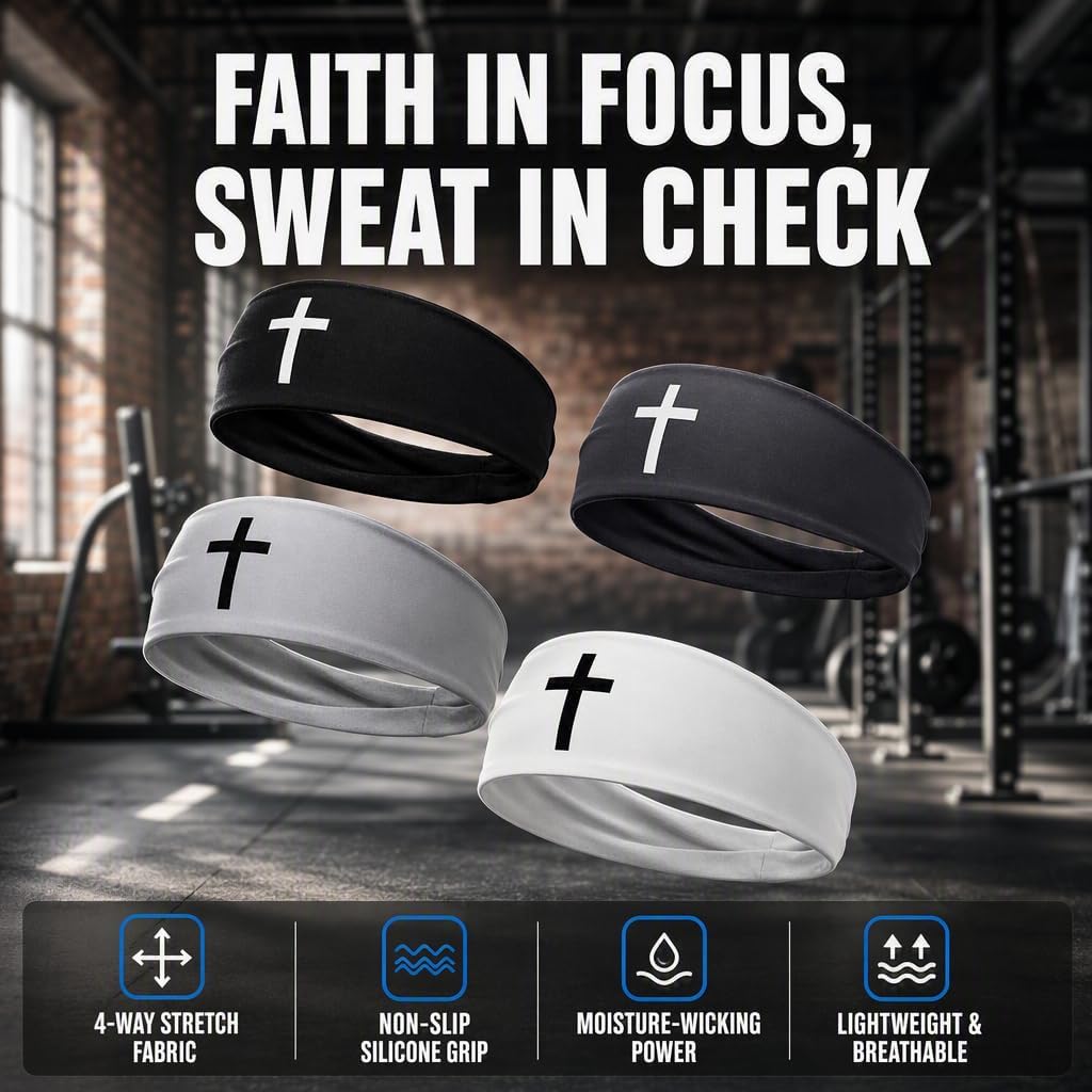 Headbands for Men, Sweat Headband, Athletic Headbands