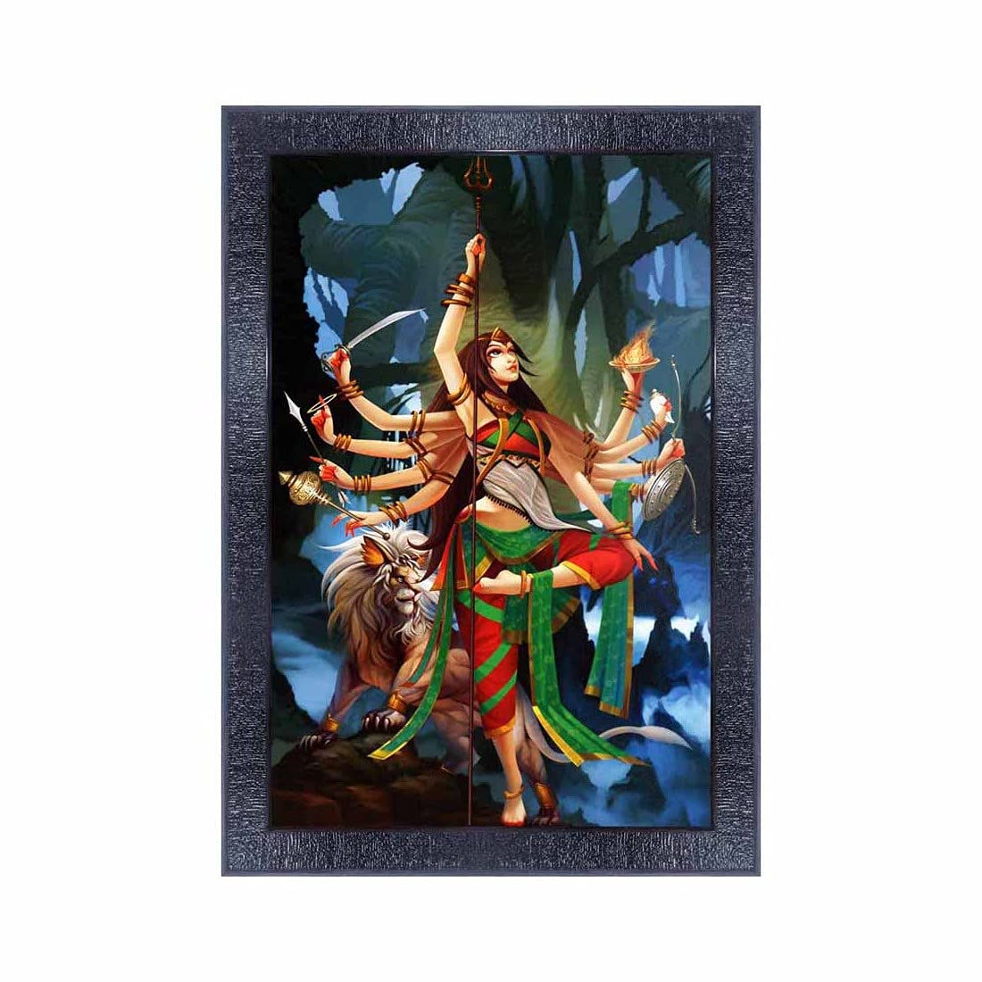 Maa Durga Wall Painting - Vibrant Hindu Art -1