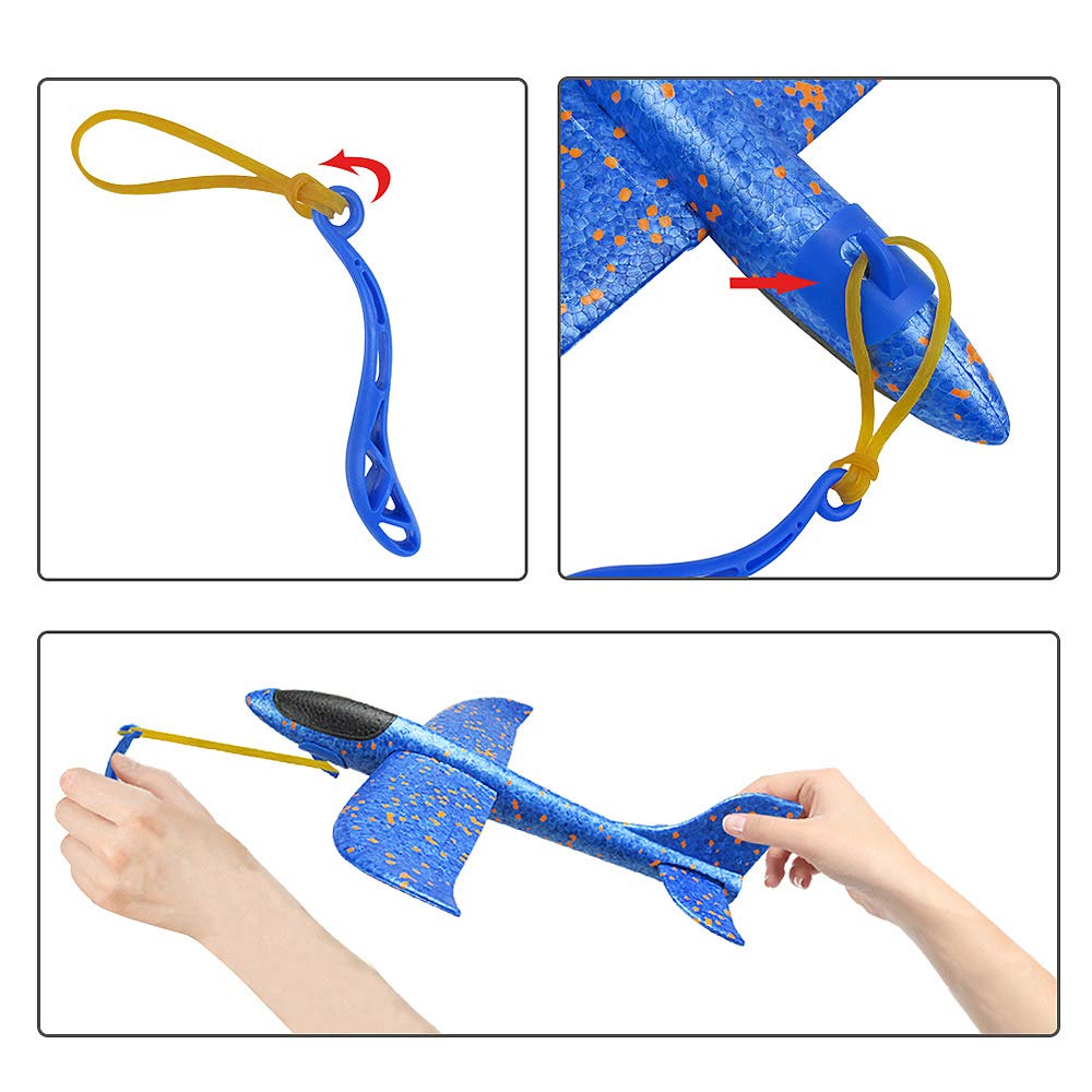 Diealles Shine Foam Glider Planes for Kids, Throwing Foam Glider Plane