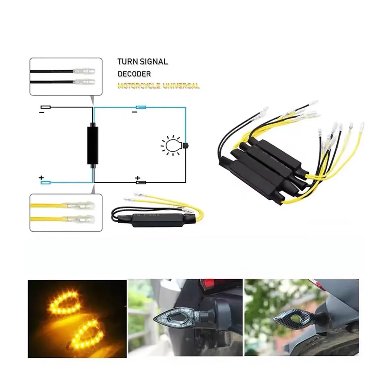 Decodificatore indicatori direzione LED motociclette Indicatoris Motos