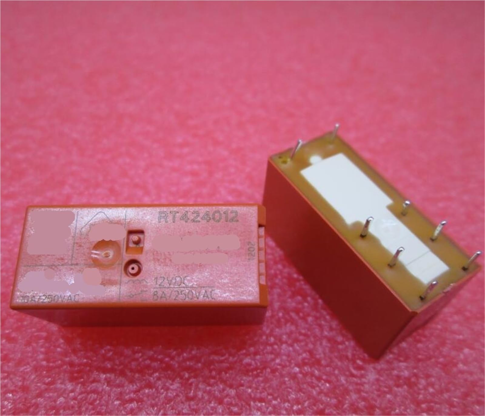 Relais RT424012 12V CC 8A 250V CA à 8 broches pour circuit imprimé - 3