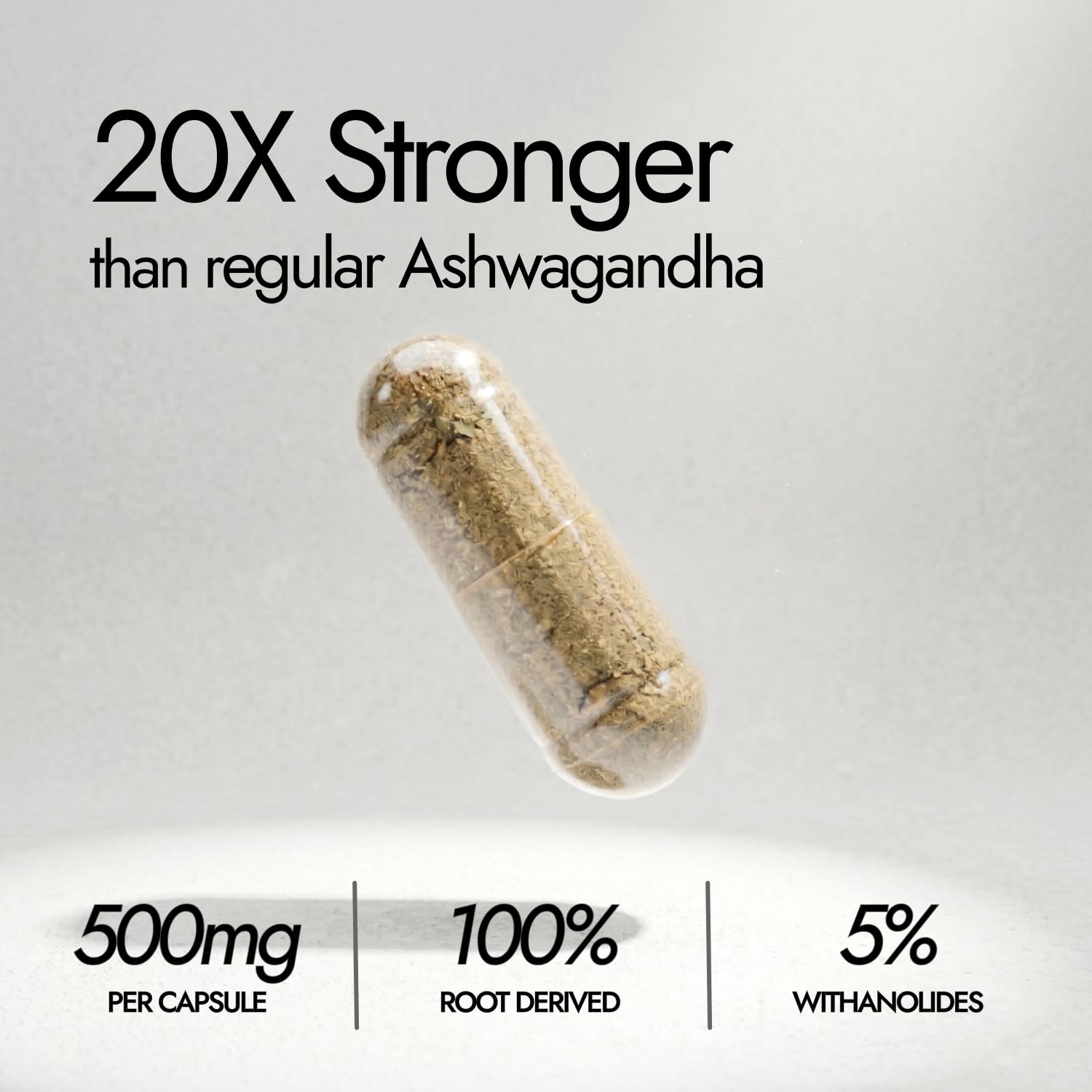 Kapiva KSM-66 Ashwagandha (500mg) | Clinically Proven with 5% Withanolides | 100% Root Extract | Supports Cortisol Balance, Strength & Vitality | Natural Stress Relief | 60 Veg Capsules — Amazon image 2