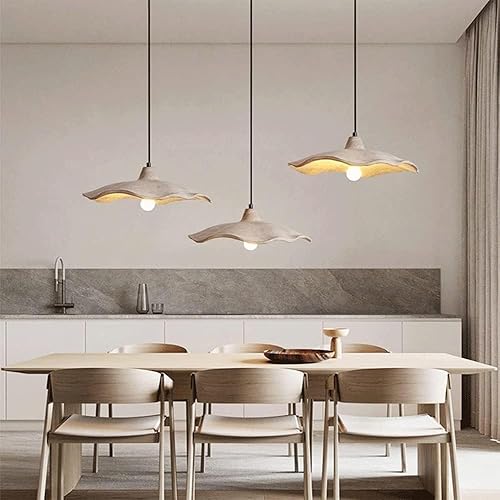 Miniatura 3 de Nordic Large Pendant Lights, Modern Gray Concrete Shade Hanging Pendant Lamp, Vintage Farmhouse Industrial Chandelier for Kitchen Island Dining Room