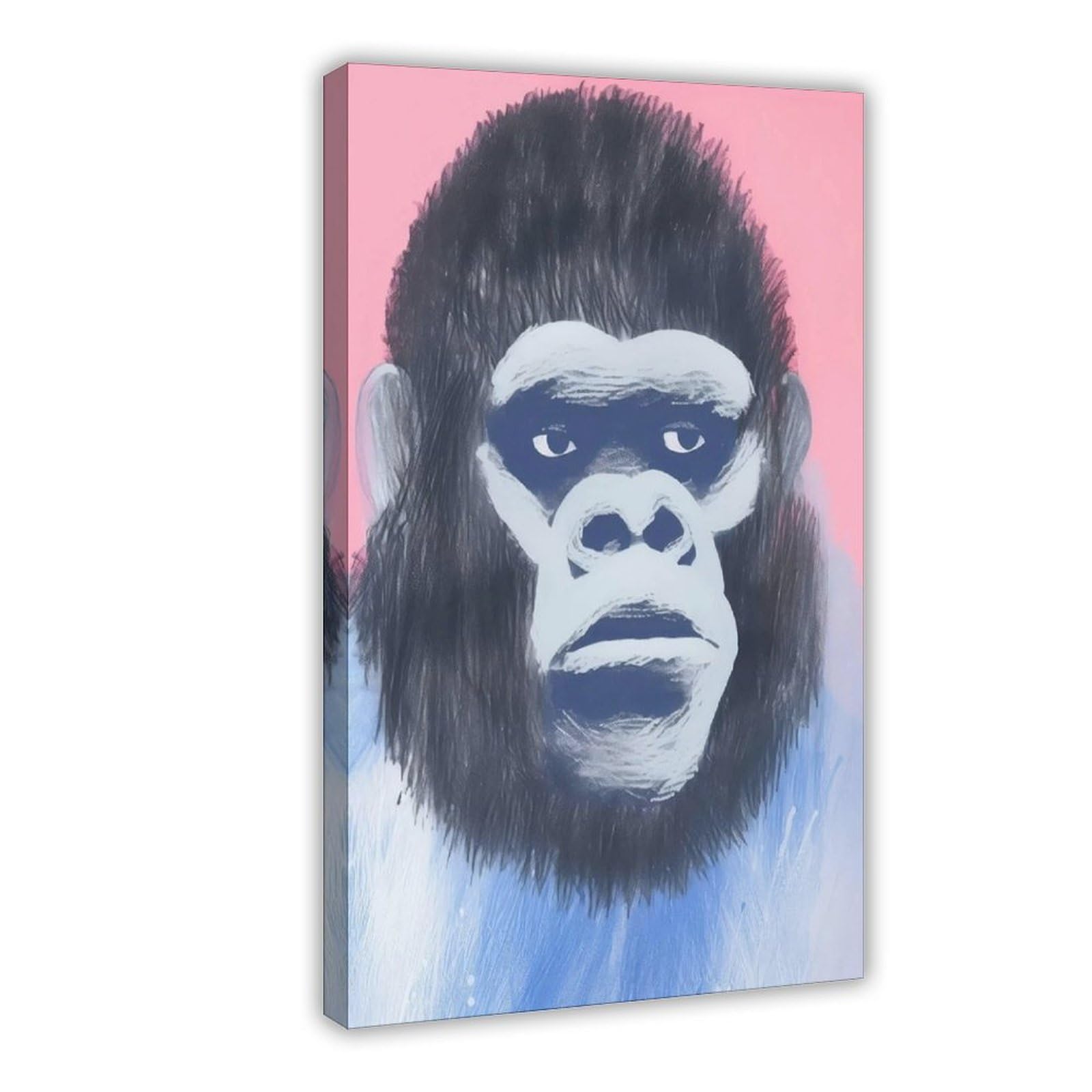 Bareronor Playful Gorilla Poster Canvas Poster Bedroom Decor Landscape Office Room Decor Gift 24" L X 36" W