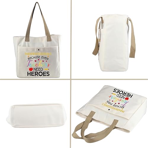 Miniatura 7 de MBMSO Bolsa de maquillaje paraprofesional porque incluso los maestros necesitan héroes regalos de agradecimiento paraprofesional, regalos de