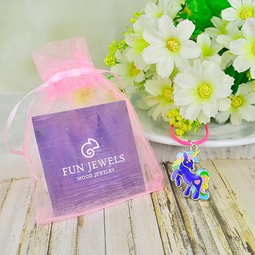 Miniatura 7 de Collar de cuento de hadas con colgante de unicornio lindo que cambia de color, regalo para niñas, Alloy de zinc