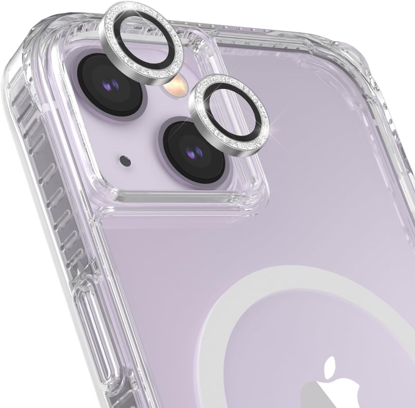 Case-Mate iPhone 14 Plus/iPhone 14 Camera Lens Protector w/Sparkle Rings - Double Tempered Glass - Durable, Anti-Scratch - Ultra HD View with Night Shooting, Bling, Case Friendly, Easy Install