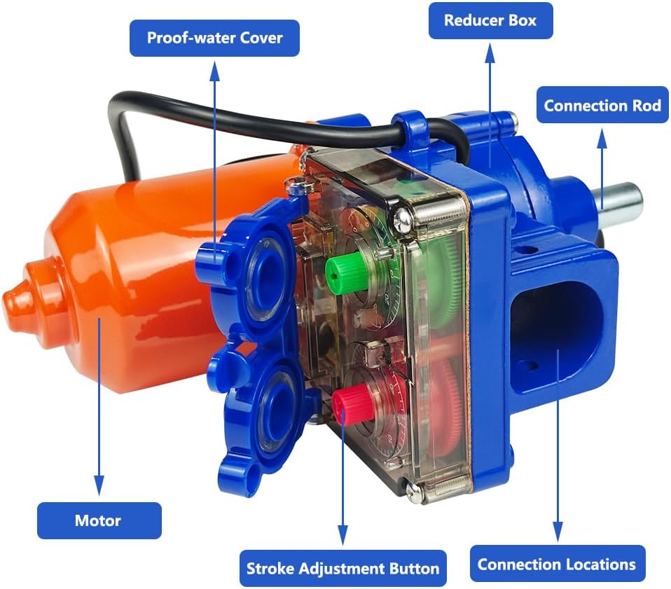 Greenhouse Roll Up Motor for Film Curtain Roller Frame Shed - Greenhouse Sidewall & Roof Ventilation, Maximum Film Length 100m