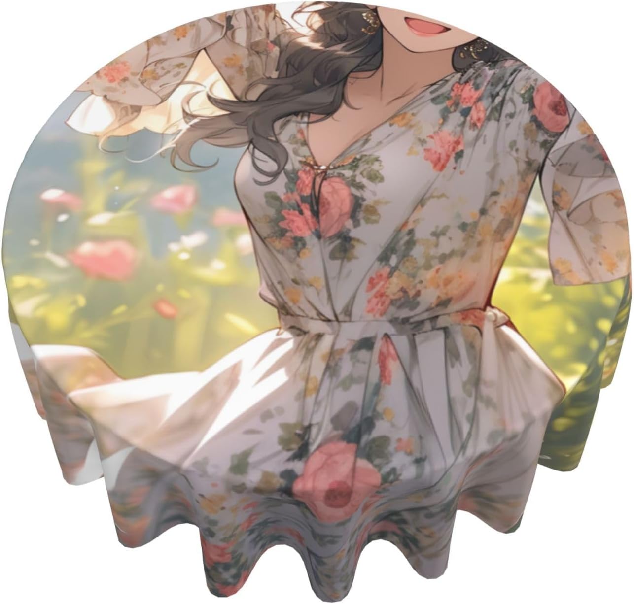 You are Beautiful1 Print Wrinkle Free Dining Table Cover for Birthday Party Farmhouse Tablecloths Up to 60 x 60 Inches