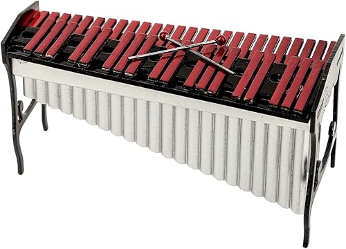 Miniatura 5 de Xilófono en miniatura con estuche Mini instrumento musical de percusión Mini marimba modelo de casa de muñecas en miniatura, adorno de Navidad y