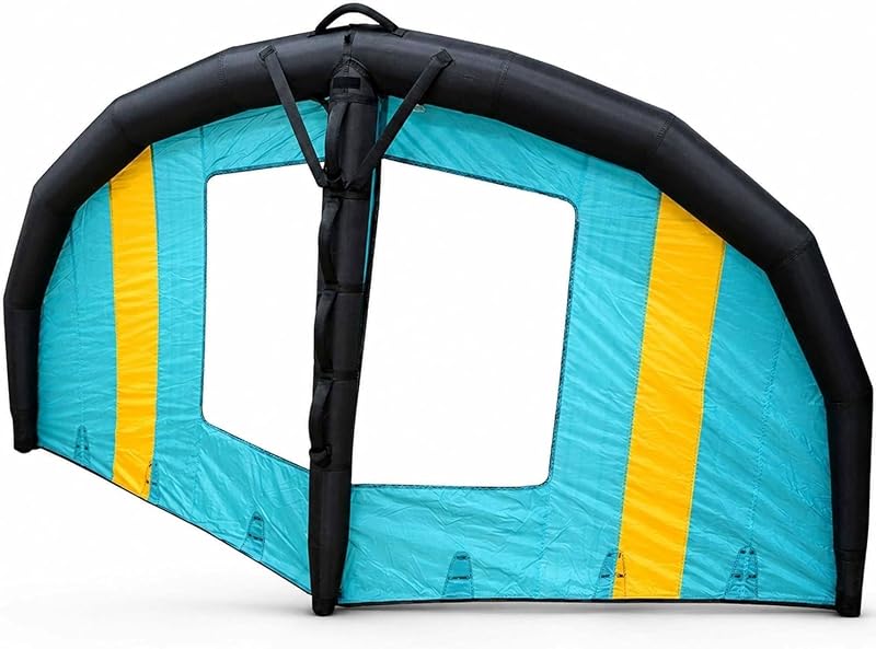 Vela De Aluminio De Ala Inflable, Ala De Windsurf De Mano 4m2 | Construcción de poliéster y TPU con ventana transparente; Opciones de 4, 5 o 6 m² para adultos principiantes y ciclistas en lagos, bahías y playas.