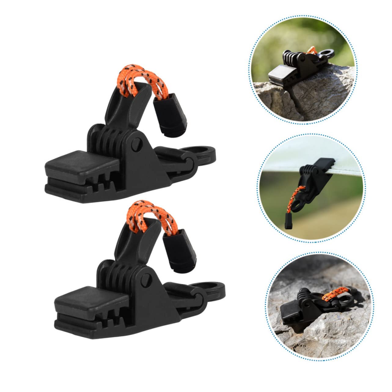 BESPORTBLE Clip De Toldo De Tienda Sensor Lonas para Acampar Tent Clip para Toldos Convenientes Sujetadores De Carpa Cierres Prácticos para Tiendas De Campaña Acrílico