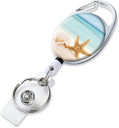 Vista 13 de Carrete retráctil para tarjetas de identificación con llavero retráctil para llaves, lindo nombre, carretes decorativos de tarjetas de Pretty