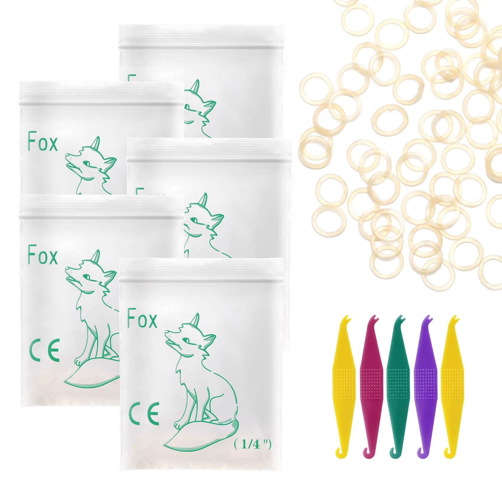 500 Pcs Orthodontic Elastic Rubber Bands, 4.5 Oz 1/4" Size Dental Rubber Traction Bands for Teeth Gap, Braces, Dog Grooming Top Knots, Bows, Braids, Tooth Gaps, and Dreadlocks image 2