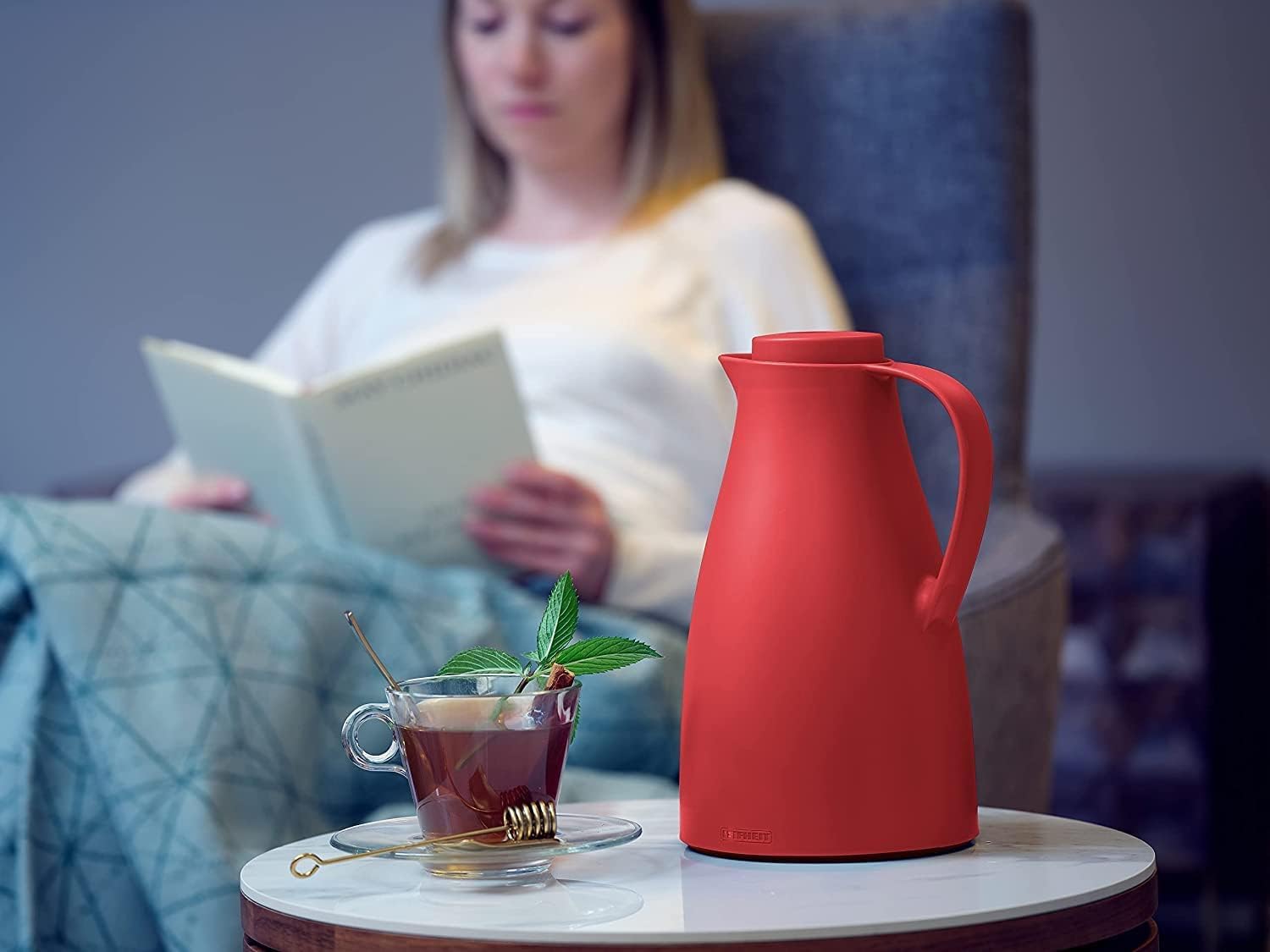 Thermos Dreamhigh Da 1,8 L Con Filtro Per Tè, Indicatore Di Temperatura, Acciaio Inox 316, Tenuta Stagna, Per Caffè E Bevande Calde/fredde