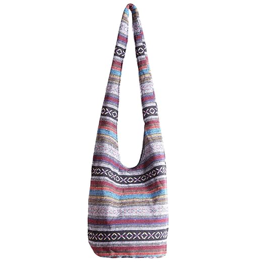 miaomiaojia Ethnic Style Bag Lady's Everyday Crossbody Shoulder Bags Women Tourist Cotton Fabric Bag, 026#926, Medium