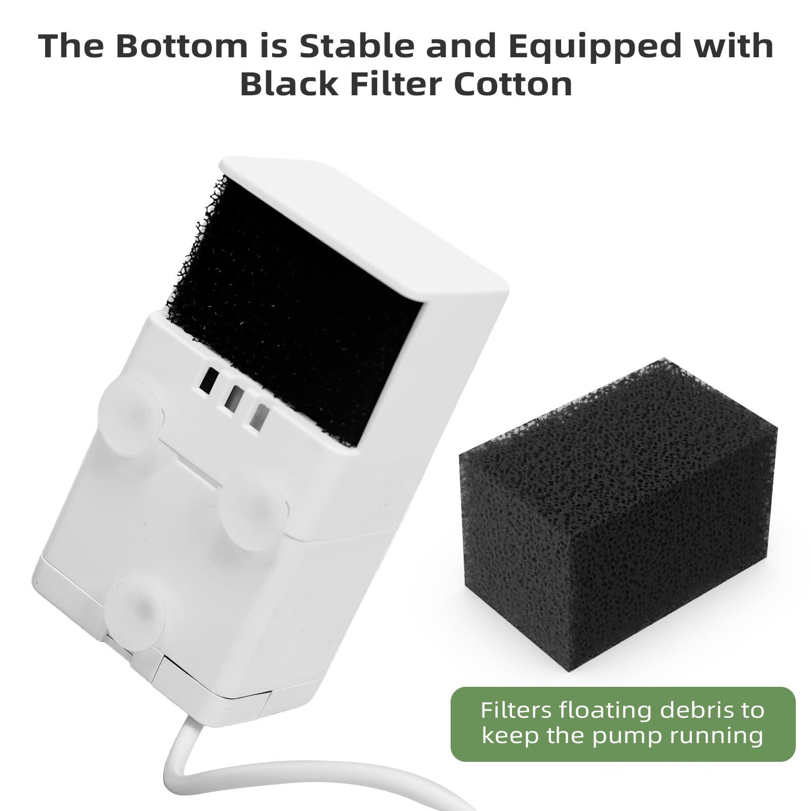 D443 Pompe de rechange pour fontaine à eau pour animaux de compagnie, compatible avec les fontaines pour chat/chien de 1,4 l et 2,7 l, ultra silencieuse, alimentée par USB, durable, facile à nettoyer