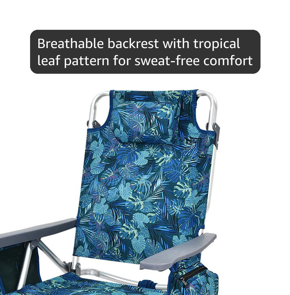 Amazon.com: GYMAX Beach Chairs, 2-Pack Backpack Camping Chair with
