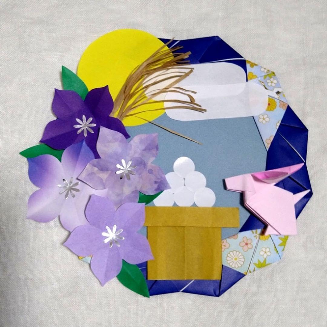 あずきくん様】横綱 折り紙リース 幼稚園 保育園 介護施設 正月 壁面