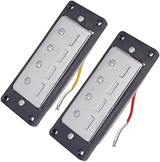 2Pcs Replacement Metal 4-String Humbucking Pickup Bridge and Neck Set for Bass Guitar Accessory