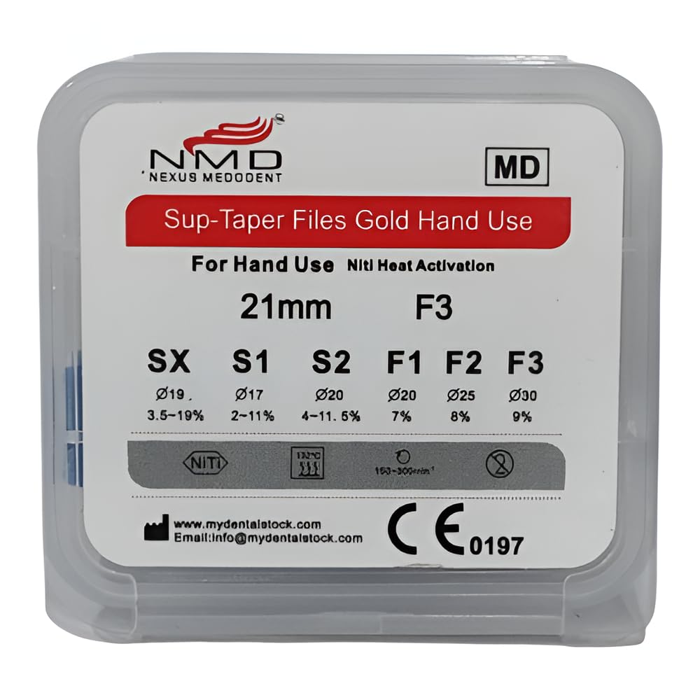 NMD Nexus Medodent Dental Hand Protapered Golden Files (21mm, F3-Blue) (Pack Of 6 Pcs)-picture-13