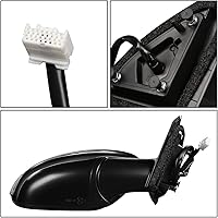 Vista 4 de DNA Motoring OEM-MR-NI1321300 - Espejo lateral plegable para pasajero derecho sin calefacción, con señal de giro compatible con Rogue Sport 2017-2020