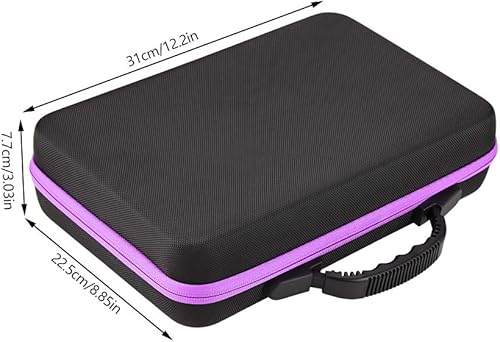 Miniatura 7 de Fydun Ential Oil Estuche de transporte rígido, 60 botellas de 0.2 fl oz, 0.5 fl oz para familias (morado)