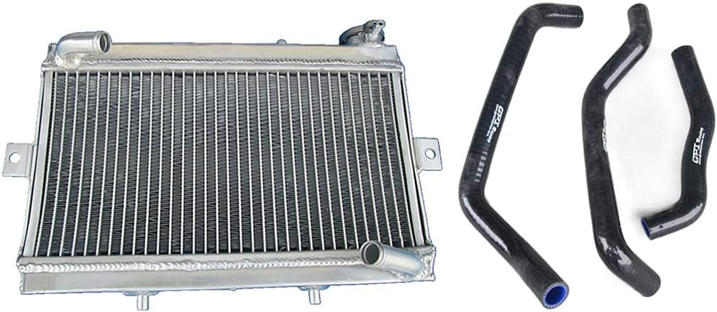 Aluminum Radiator + Silicone hose for Honda TRX250R TRX250 1986 1987 (Black)